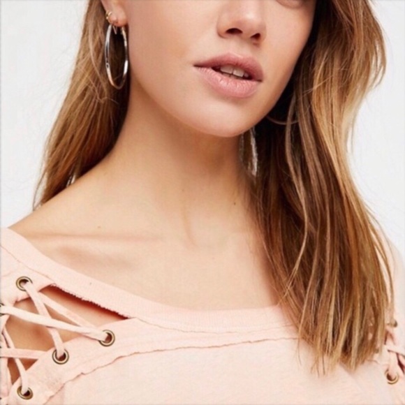 Free People New Lace up Top NWT - Picture 3 of 8